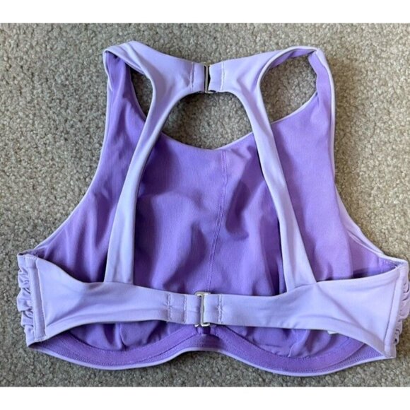 Athleta Swimwear Swim Suit Top Size 34 B / C Purple Underwire - Picture 2 of 3